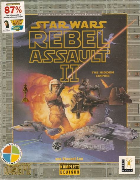 Star Wars Rebel Assault II The Hidden Empire 1995 Box Cover Art