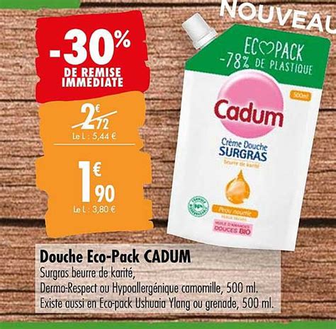 Promo Douche Eco Pack Cadum Chez Carrefour ICatalogue Fr