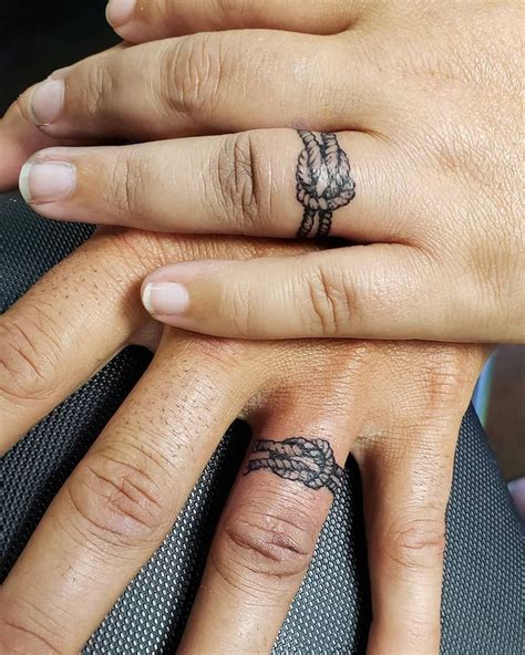 20 Delicate Wedding Ring Tattoo Ideas For The Nontraditional Couple