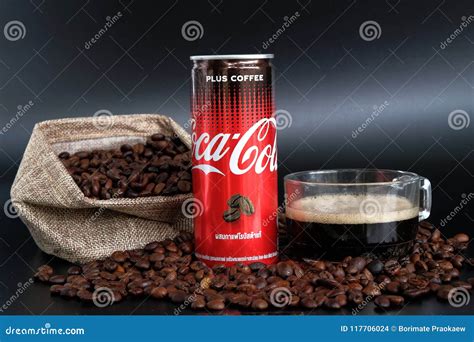 Coca Cola Plus Coffee editorial stock image. Image of bean - 117706024