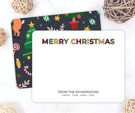 Personalized Christmas Card Personalized Holiday Cards Flat Christmas ...