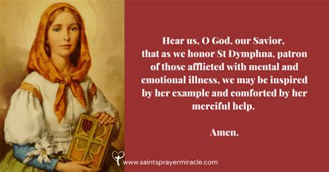 St Dymphna Prayer Novena Saints Prayer Miracle