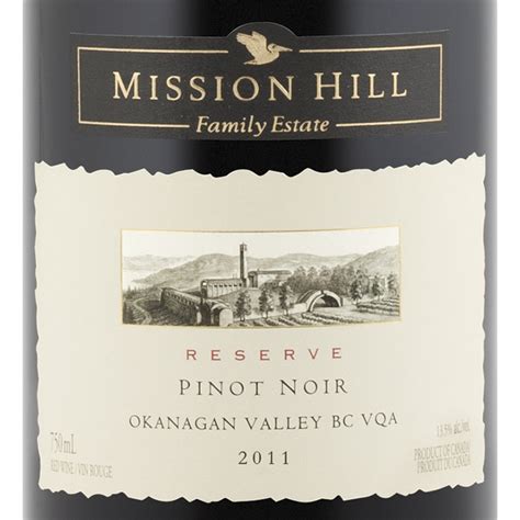 Mission Hill Reserve Pinot Noir 2011 - Expert wine ratings and wine ...