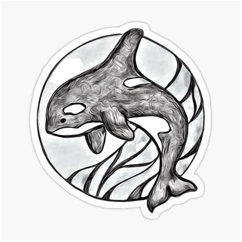 "Orca whale pencil drawing" Sticker for Sale by Gabrilla | Redbubble