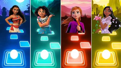 Moana Vs Encanto Mirabel Vs Frozen Anna Vs Encanto Isbela Tiles Hop