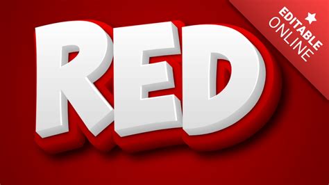 Red 3D Text Style Effect Text Effect Generator TextStudio