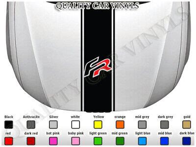 Seat Fr Bonnet Stripe Graphics Leon Ibiza Arona Mii Sport Decal