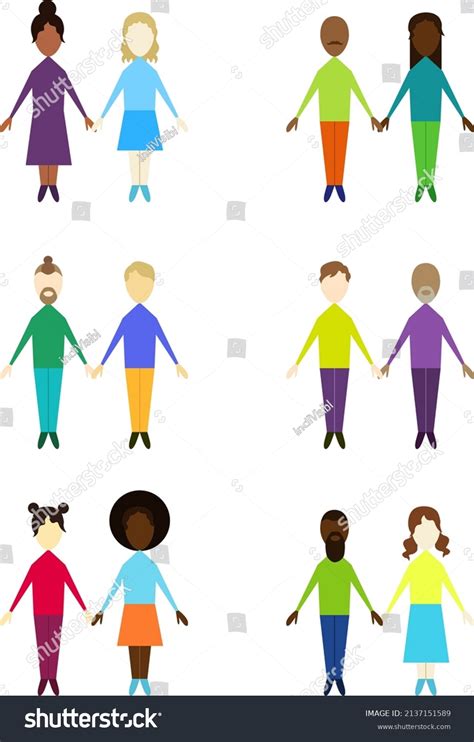 Parejas Diversas Pareja Lgbt Pareja Gay Vector De Stock Libre De Regal As