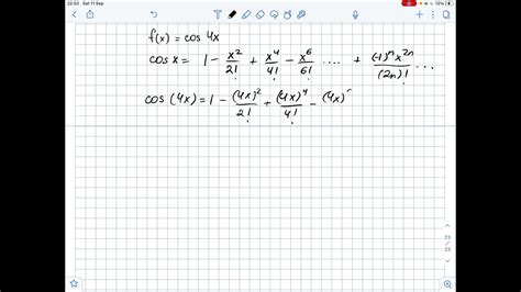 Find The Maclaurin Series For The Function F X Cos4x Use The Table