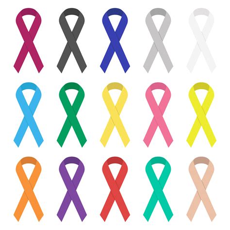 Cancer ribbon set vector design illustration isolated on white background 1844439 Vector Art at ...