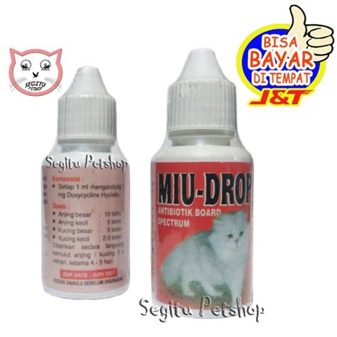 Jual Obat Antibiotik Kucing Obat Flu Sakit Demam Panas Kitten Miu Drop