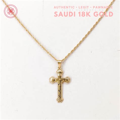 COD PAWNABLE 18k Legit Original Pure Saudi Gold Roman Catholic Large