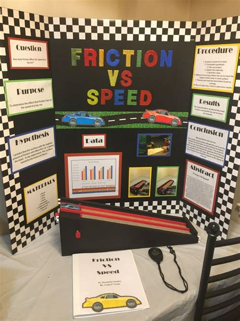 Friction Science Fair Project Science Fair Projects Boards Winning