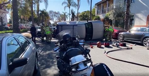 Rollover Crash In Santa Barbara Damages Multiple Parked Cars News