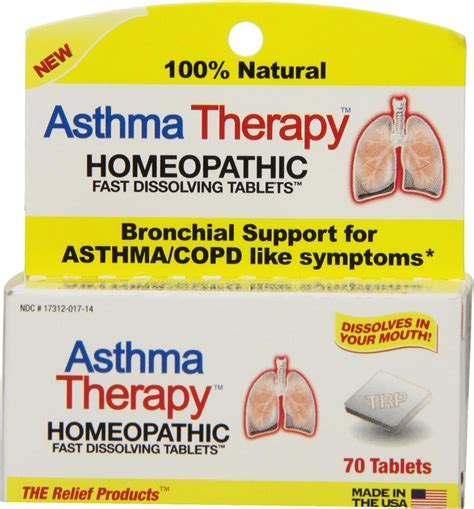 Asthma Therapy Homeopathic Fast Dissolving Tablets 70 Ea Pack Of 2