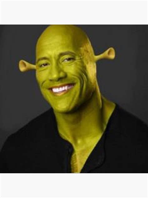 Dwayne The Shrek Johnson Sticker For Sale By Rharker09 Redbubble