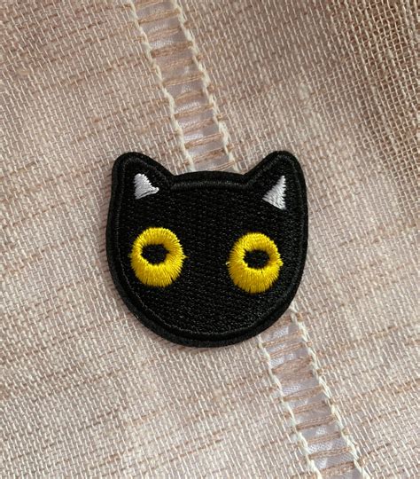 Black Cat Patch Cat Patch Iron On Patch Cute Patch Etsy