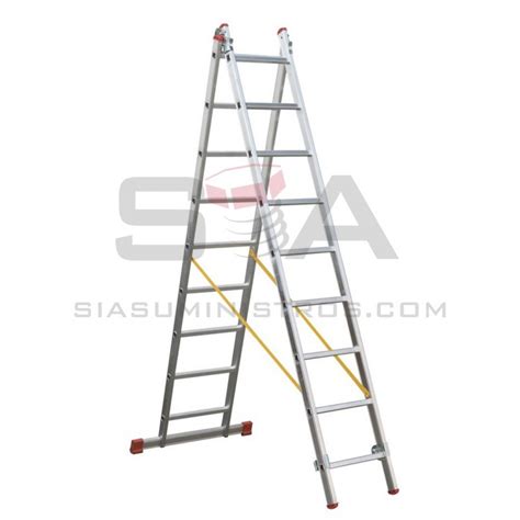 Escalera doméstica de aluminio de dos tramos SVELT OK2 SIA Suministros