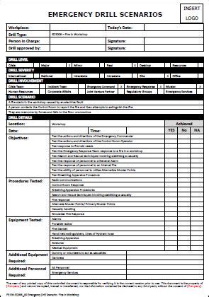 Emergency Drill Scenario - Fire in Workshop - Workplace Health and ...