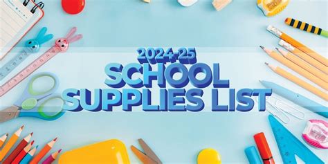 2024 25 School Supply List Robert Driscoll Middle School