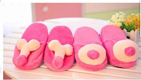 20145 Mimi Vs Penis Couple Slippers Indoor Floor Shoes For Men And Women Fun Funny Sex Doll