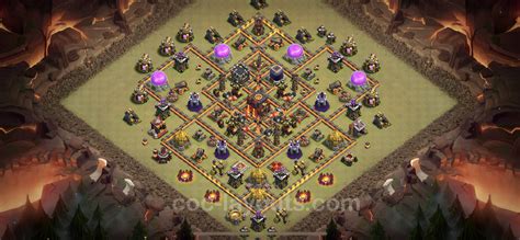 Best Anti 2 Stars War Base Th10 With Link Hybrid Town Hall Level 10