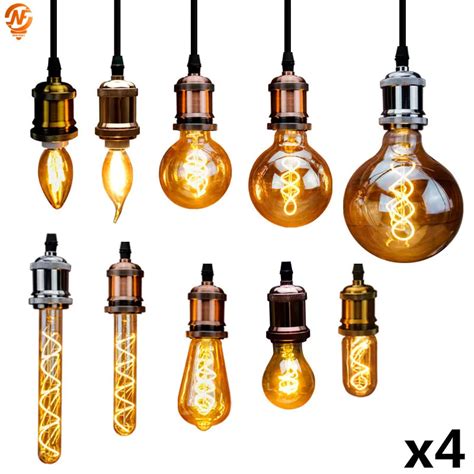 Lâmpadas led filamento retrô vintage 4w 2200k para iluminação