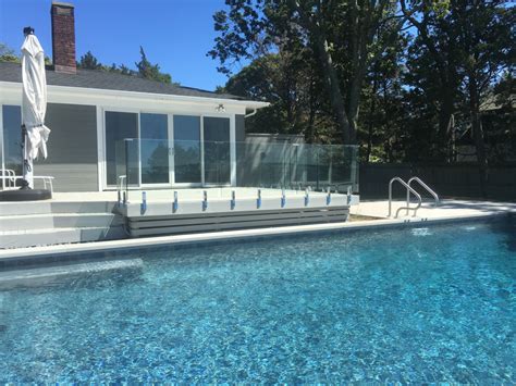 Frameless Glass Railing Hampton Bays Ny Modern Deck New York