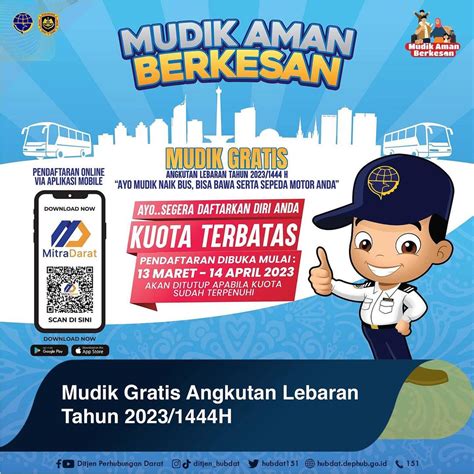 Ini Cara Daftar Tujuan Dan Syarat Mudik Lebaran Gratis Kemenhub