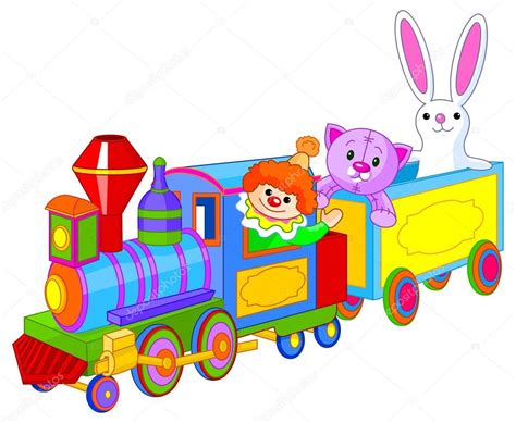 Toy train with fun characters ⬇ Vector Image by © Dazdraperma | Vector Stock 50799283