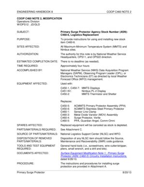 Fillable Online Nws Noaa Operations Note Template Template For