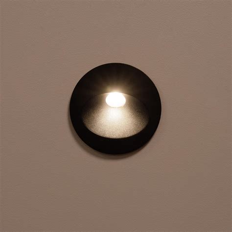 Balise Led Ext Rieure W Encastrable Au Mur Ronde Coney Grise Blanc