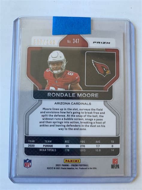 Panini Prizm Rondale Moore Orange Prizm Rookie Arizona