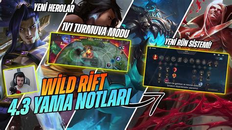 Wild Rift 4 3 Yama Notları Yeni Rün Sistemi 1vs1 Turnuva Modu