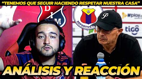 Análisis y reacción rueda de prensa Medellín 1 vs 0 Pasto 2024 YouTube