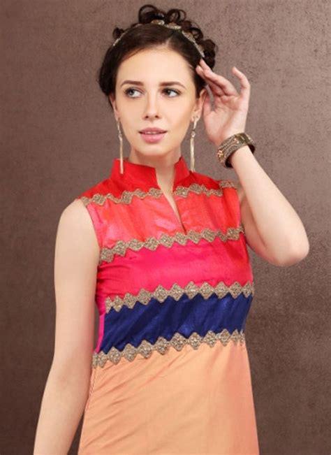 Buy Multi Colour Party Wear Kurti Online France