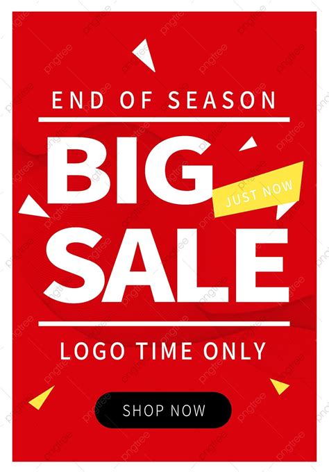 Promotion Poster Big Promotion Red English Poster Template Download on