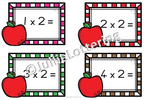 2 Times table Flashcards and certificates Afr and English – KleuterKreatief