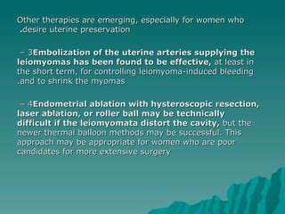 Gynaecology Benign Tumor Of The Uterus Dr Sundus PPT