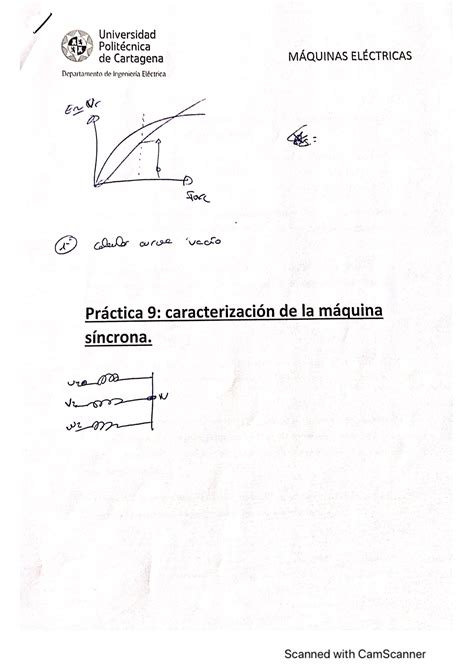 P9 caracterizacion maquina sincrona Máquinas Eléctricas Rotativas