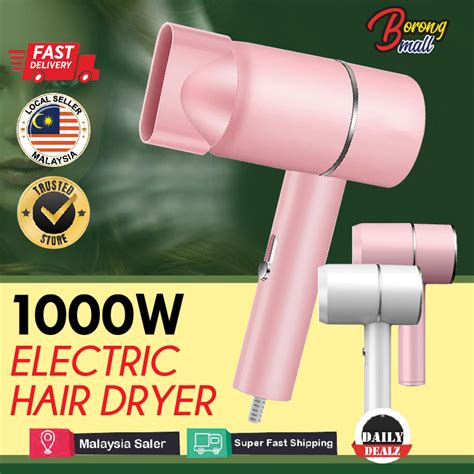 Electric Hair Dryer Portable Hair Blower Gear Adjustment Hot Cold Function Pengering Rambut