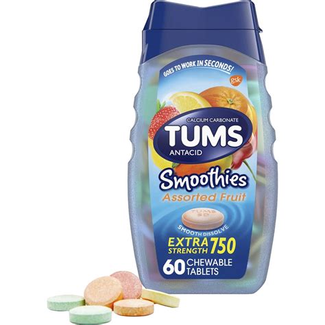 Tums Smoothies Extra Strength Antacid Chewable Tablet