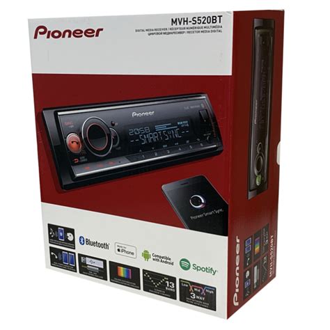 Купить автомагнитола Pioneer Mvh S520bt4x50втusbbtmp3ipodandroid