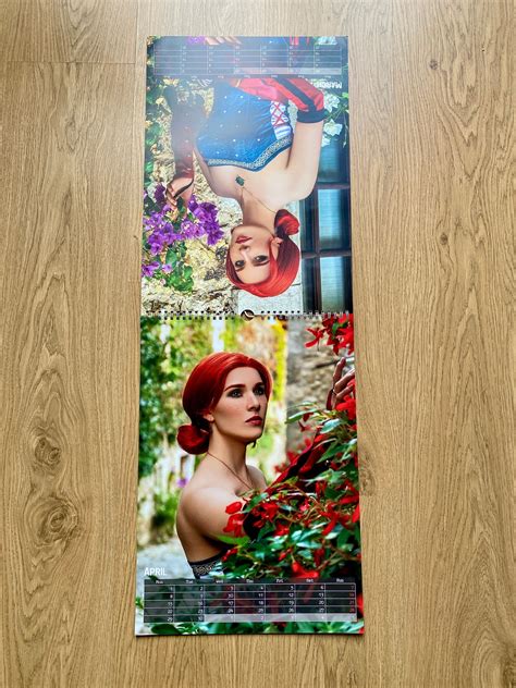 Usacanada Triss Merigold Calendar 2024 Witcher 3 Cosplay Lt 85x11 Etsy