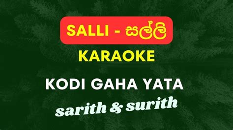 Salli සල්ලි Sarith And Surith Ftkvn Karaoke සල්ලි කැරෝකේ Kodi