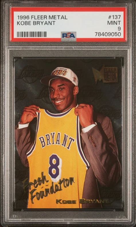 Fleer Metal Kobe Bryant Rc Fresh Foundation Rookie Card Psa