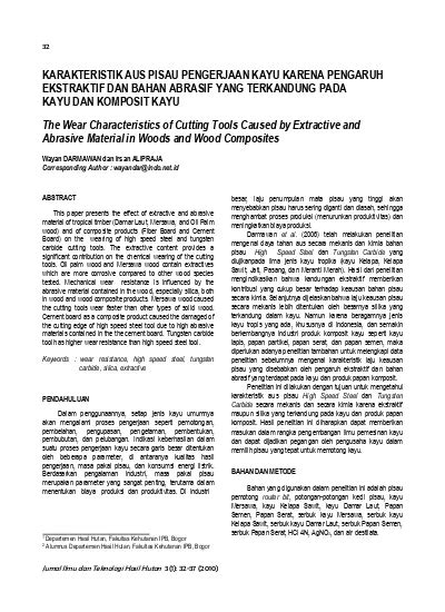 Jurnal Ilmu Dan Teknologi Hasil Hutan Wayan Darmawan Dan