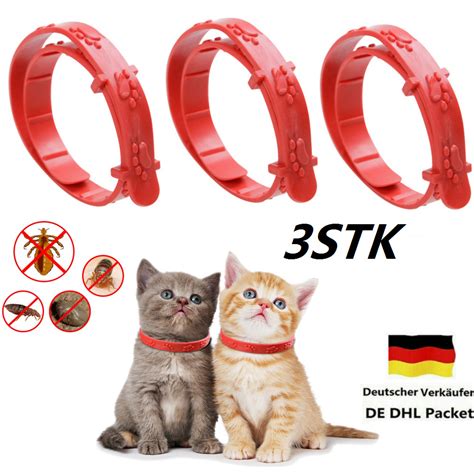 Stk Floh Und Zeckenhalsband F R Katze Verstellbar Insekt