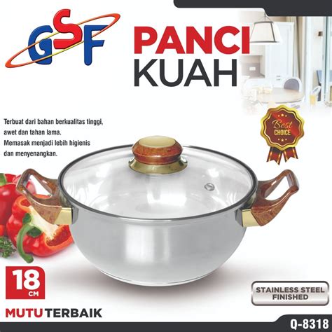 Jual Panci Kuah Stainless Steel Cm Tutup Kaca Panci Sop Goreng Kuah