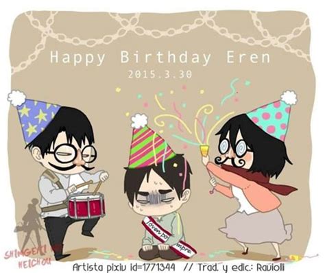 Mini Doujinshi SNK Happy Birthay Eren Shingeki No Yaoi Riren